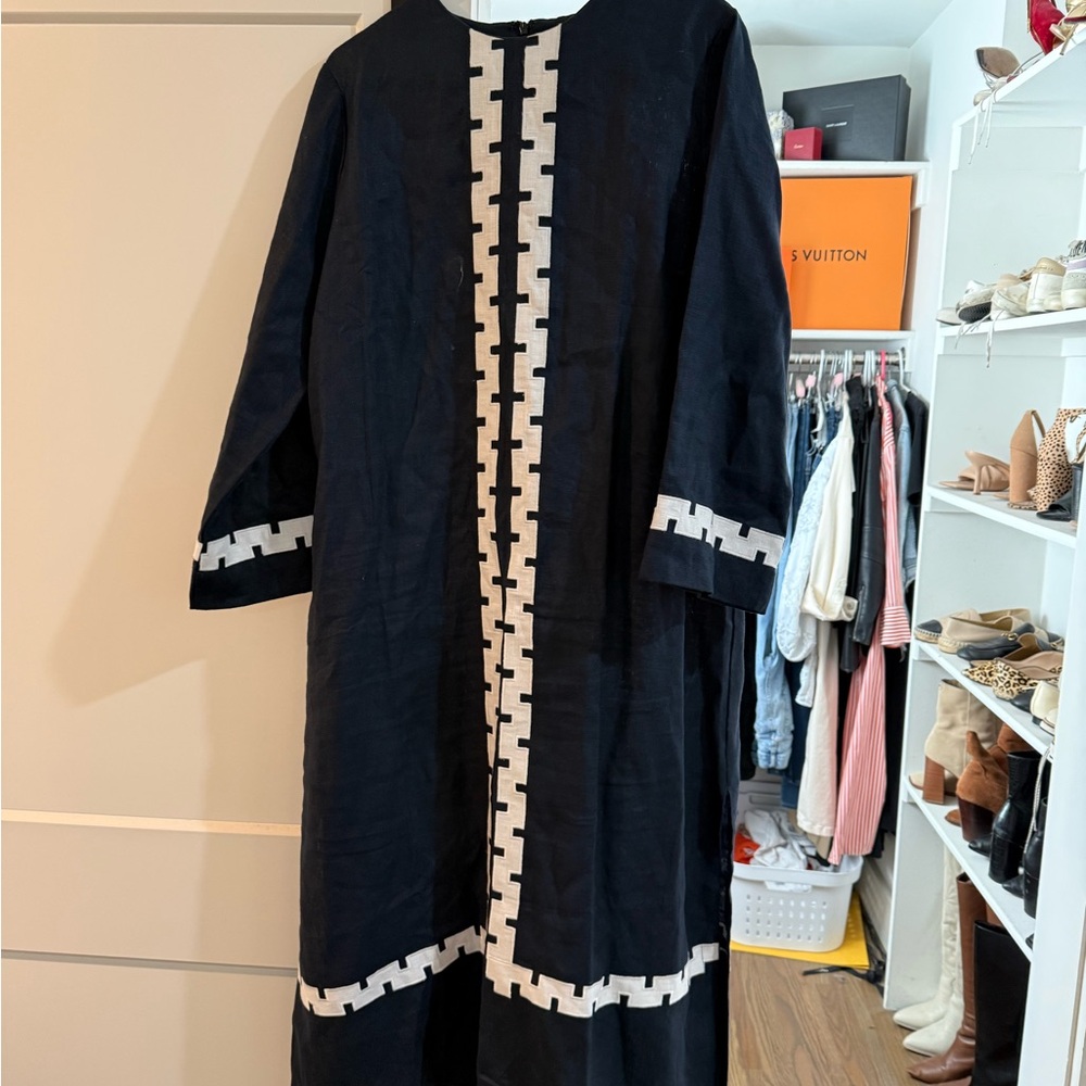 Tuckernuck Navy Maxi Dress with White Trim
